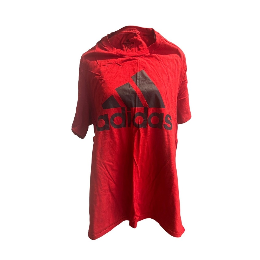 Adidas Amplifier Tee Red Black Big Logo T Shirt Men's XL